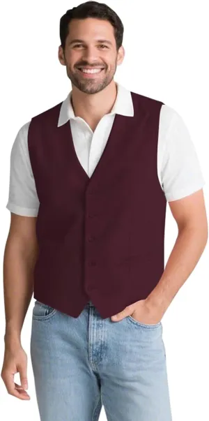 Mens Linen Suit Vest Summer Beach Wedding Waistcoat Lightweight Casual Dress Vest for Men