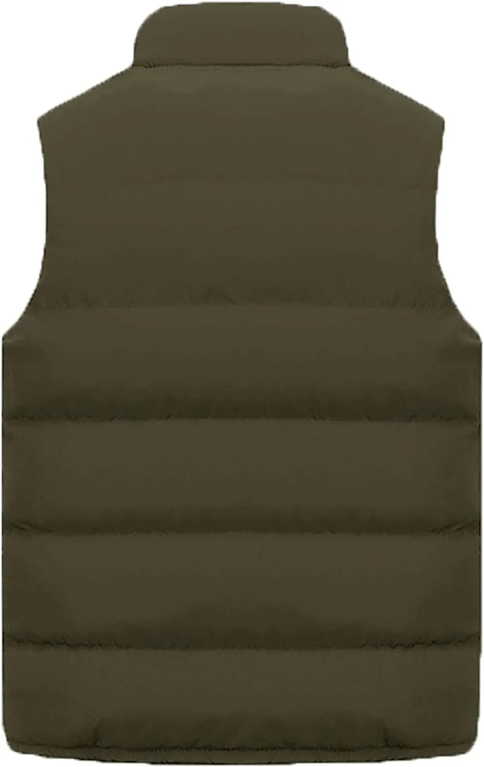 Mens Outdoor Vest Padded Puffer Vest Plus Size Lightweight Down Jacket Sleeveless Zip Up Quilted Gilet Jacket Outwear