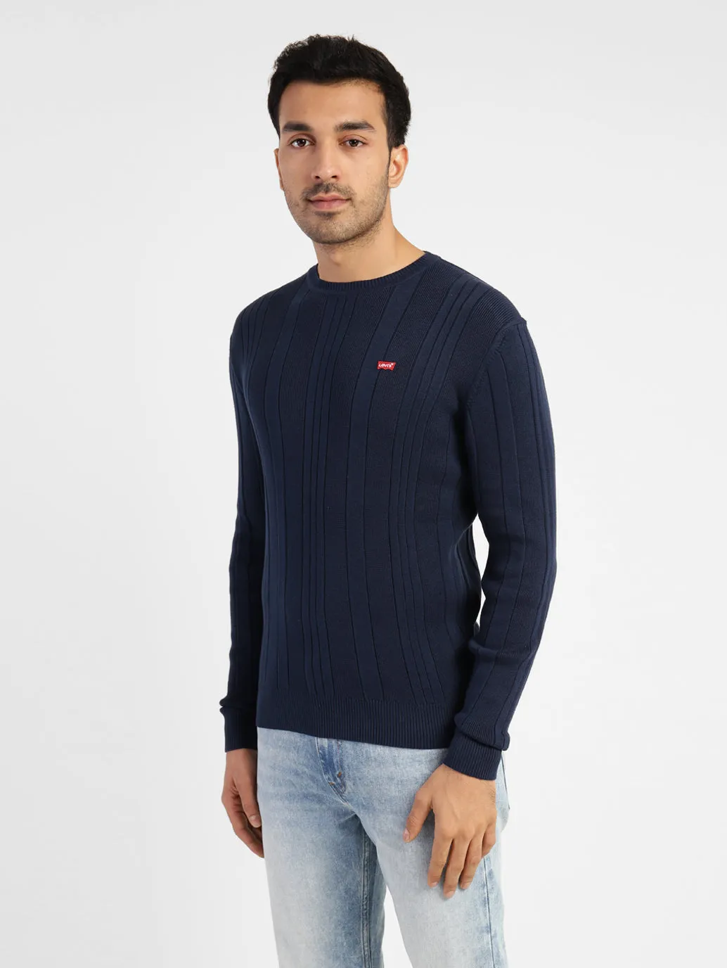Men's Self Design Round Neck Sweater