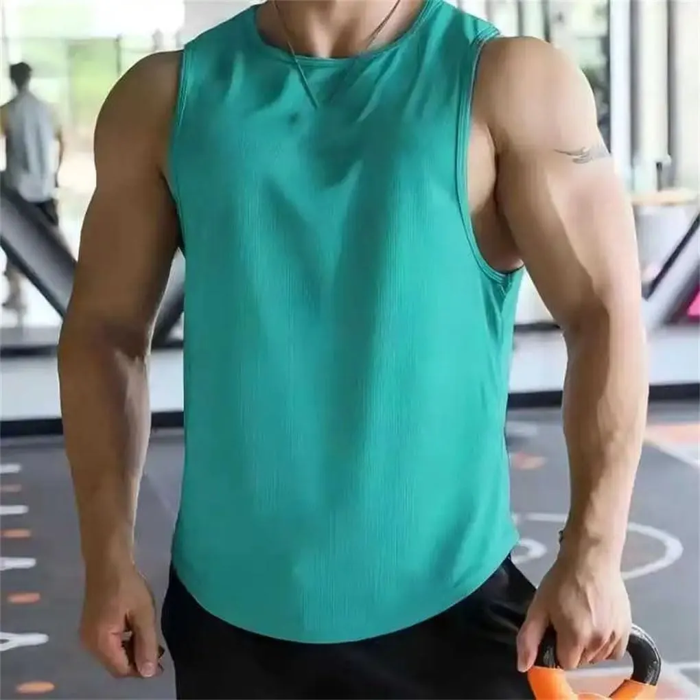 Men's Sleeveless Running Vest Mesh Quick Dry Sports Shirt Fitness Bodybuilding Running Vest