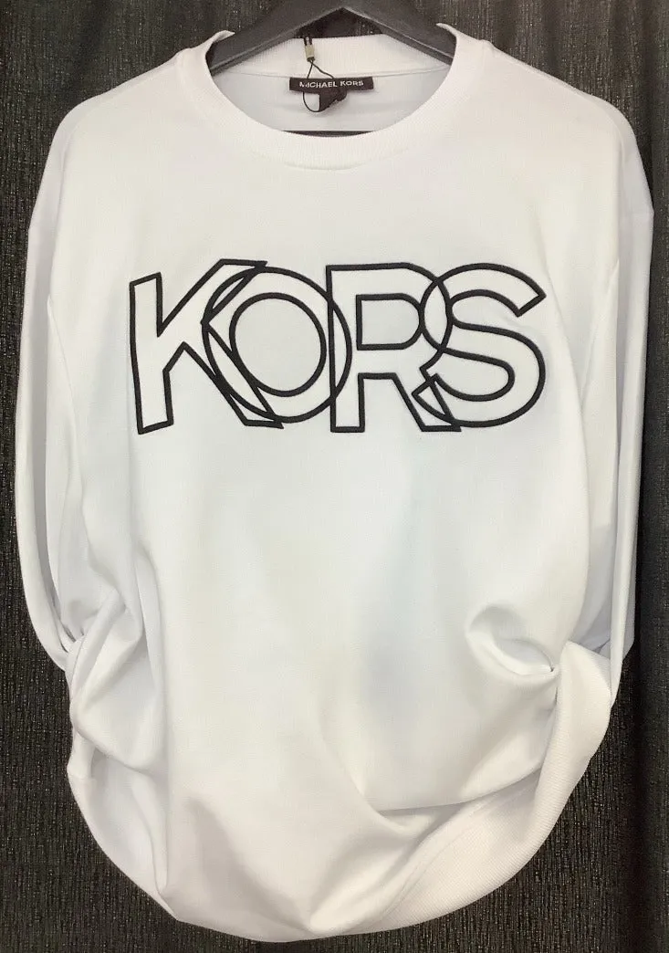 Michael Kors CR150KB5 Sketch Crew Sweatshirt White 100