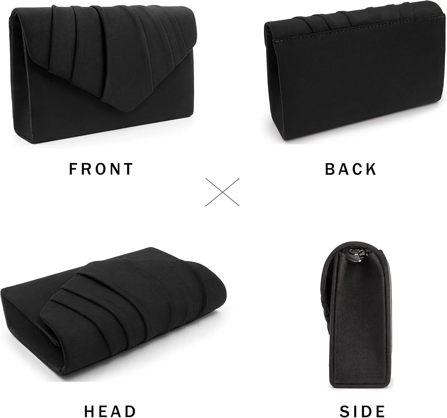 Milisente Clutch Purses For Women Formal Pleated Evening Bag Bridal Evening Clutch Bag