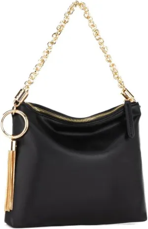 MKF Collection Shoulder Bag for Women, Vegan Leather Handbag Top-Handle Hobo Bag Purse Chain Strap By Mia K