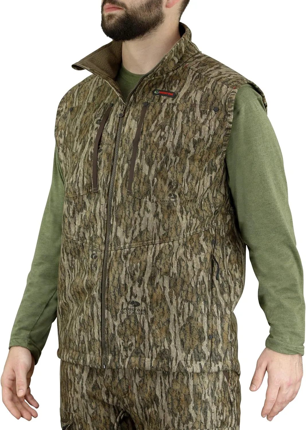 Mossy Oak Sherpa 2.0 Fleece Lined Camo Hunting Vest for Men, Camouflage Clothing
