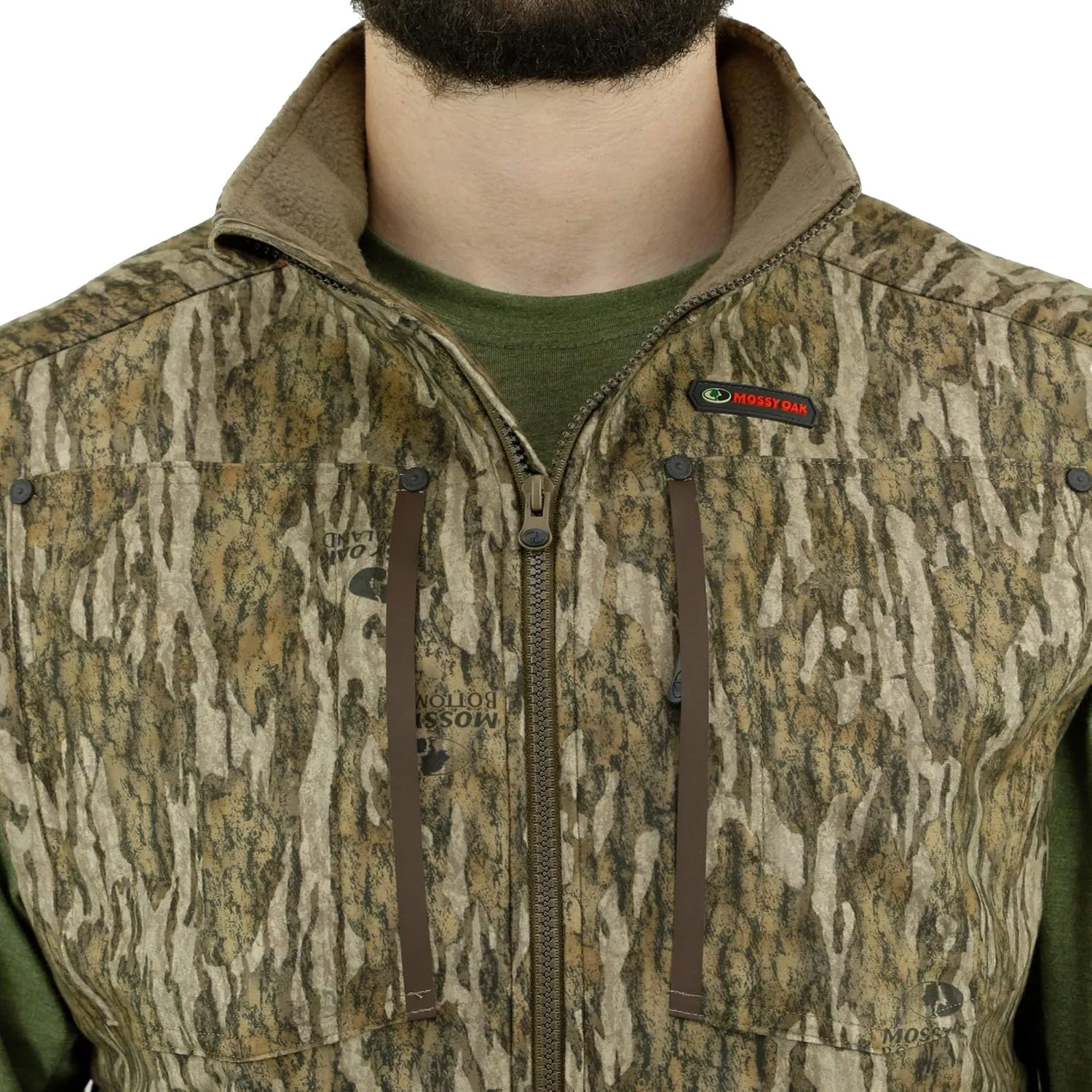 Mossy Oak Sherpa 2.0 Fleece Lined Camo Hunting Vest for Men, Camouflage Clothing