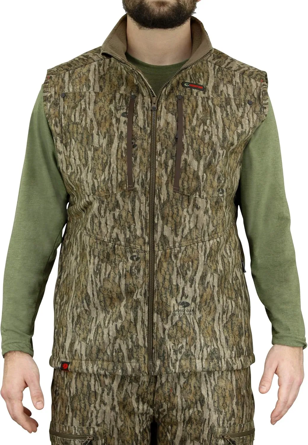 Mossy Oak Sherpa 2.0 Fleece Lined Camo Hunting Vest for Men, Camouflage Clothing