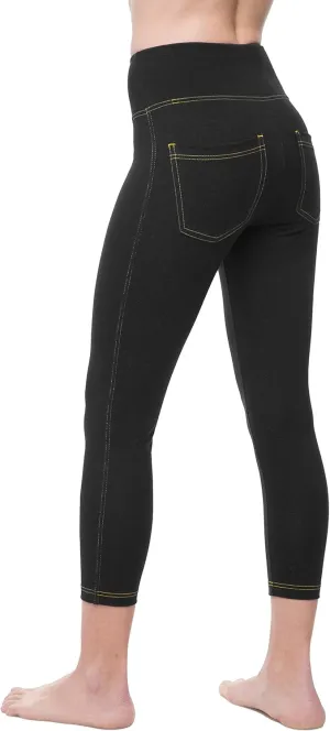 Nirlon Women's Jeggings High Waist Tummy Control Jean Leggings with Pockets for Women