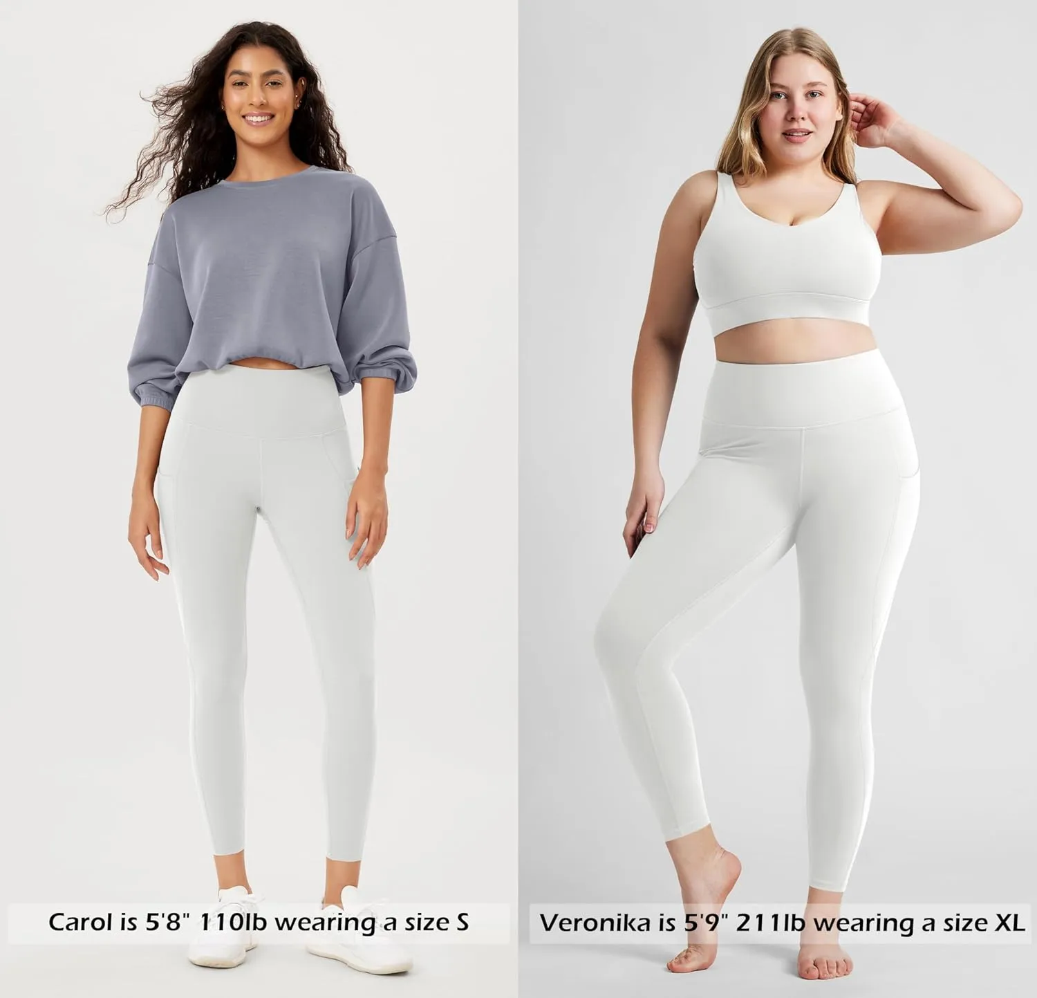 ODODOS ODTHERMAL Women's Fleece Lined Yoga Pants with Pockets - 25" / 28" High Waisted Warm Workout Leggings