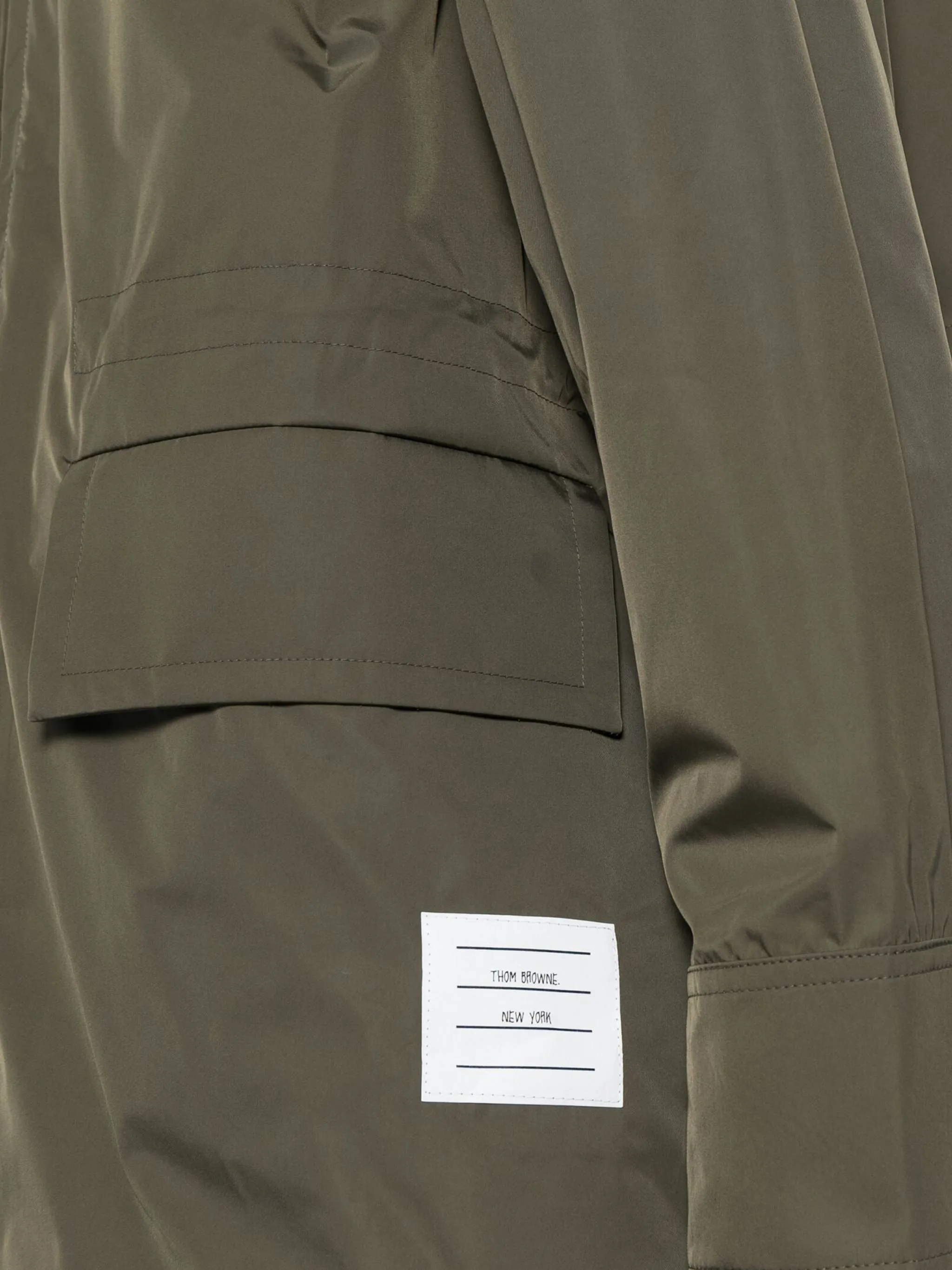 Olive Green Lightweight Hooded Coat