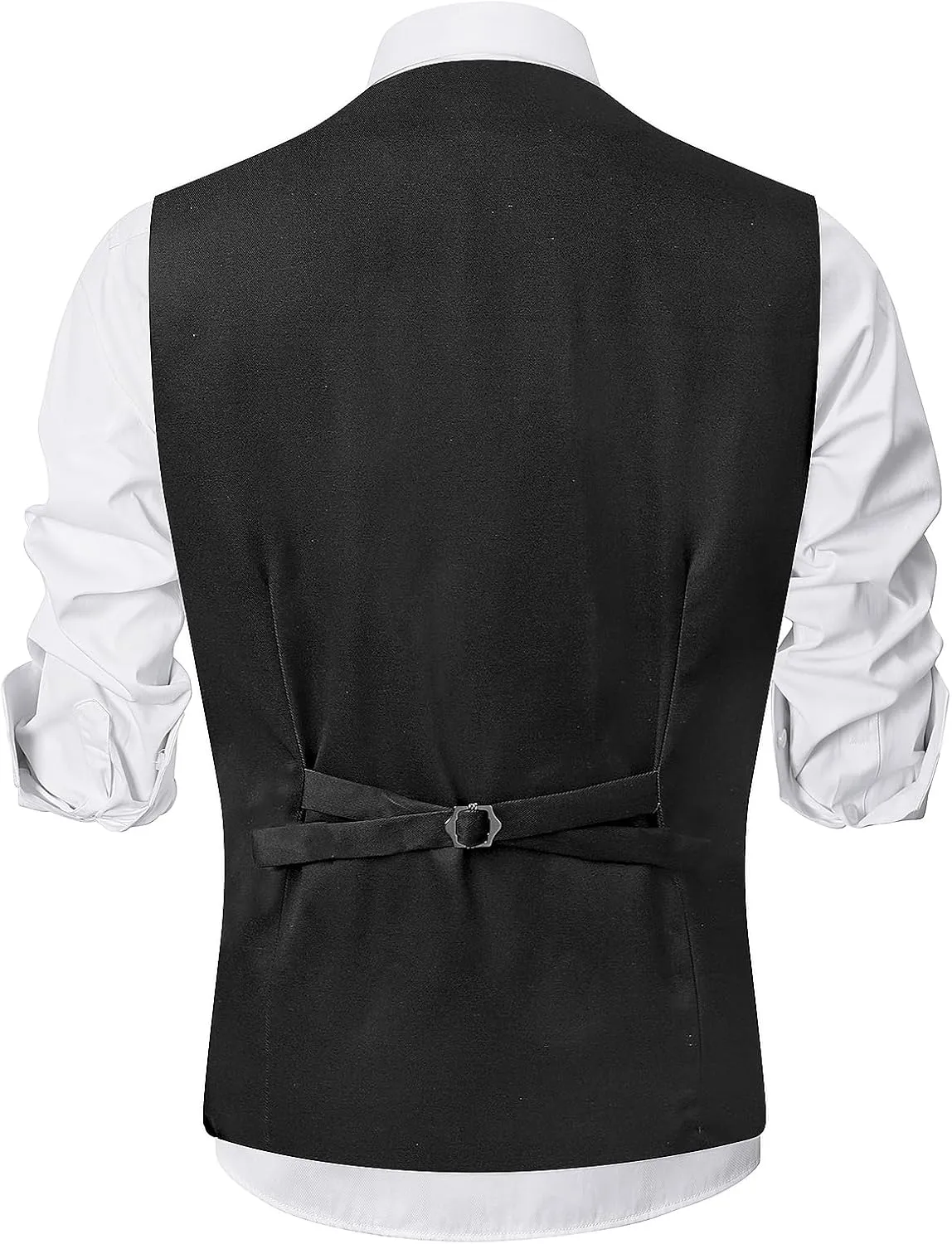 Roseelf Men's Festival Fake 2-Piece Suit Vest with Bowtie