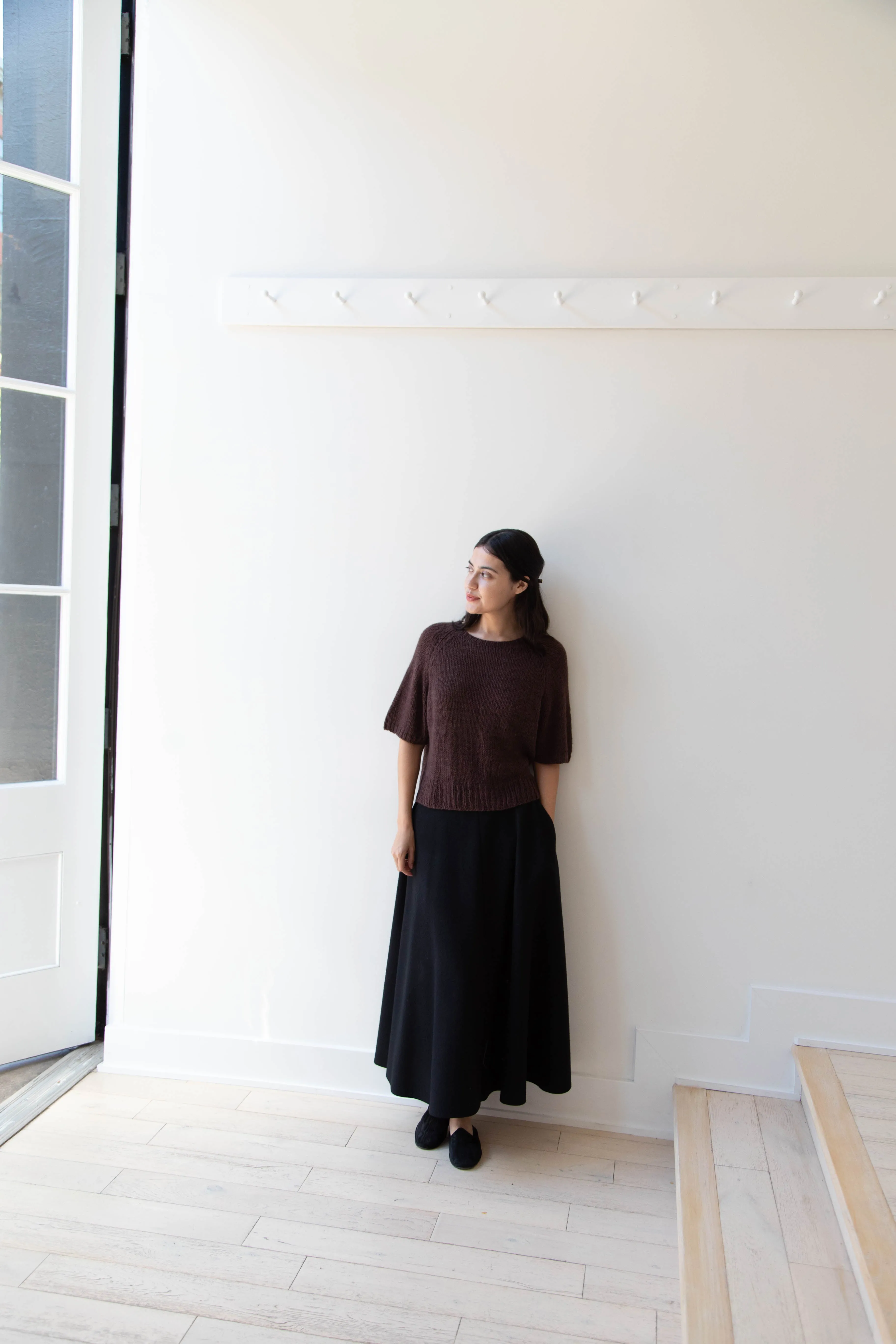 Runaway Bicycle | Ursa Short Sleeve Sweater in Cacao