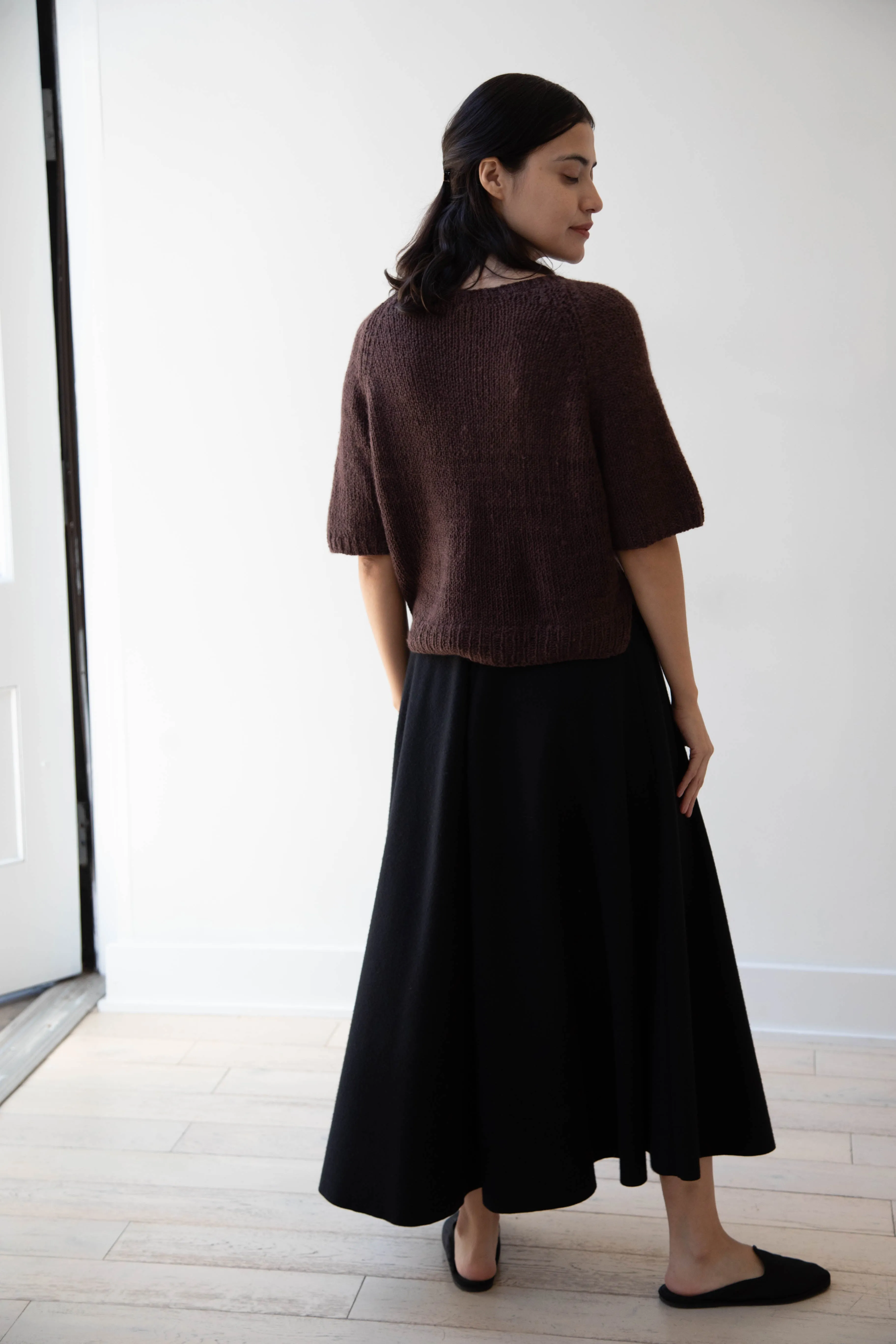 Runaway Bicycle | Ursa Short Sleeve Sweater in Cacao