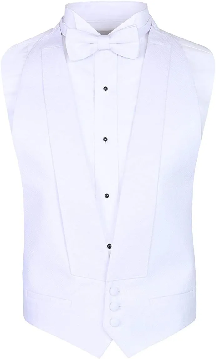S.H. Churchill & Co. White Pique Vest & Bow Tie