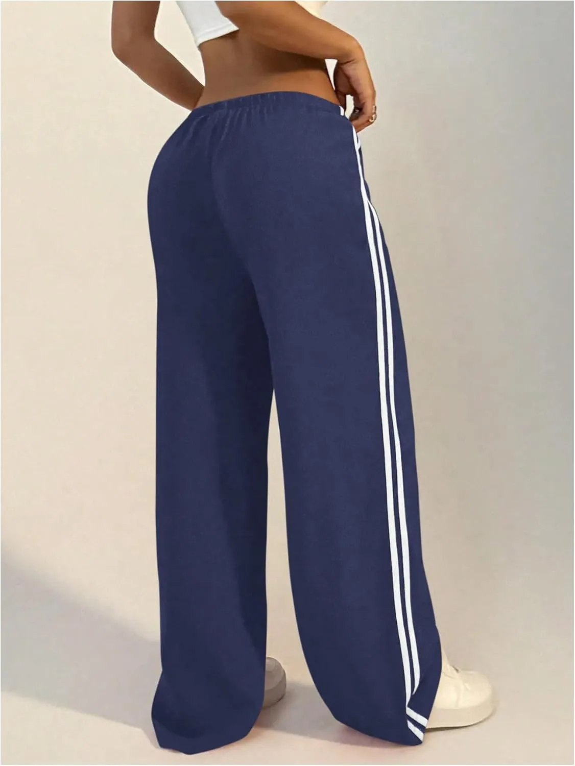 SHENHE Women's Wide Leg Loose Sweatpants Low Rise Y2k Drawstring Workout Sports Pants