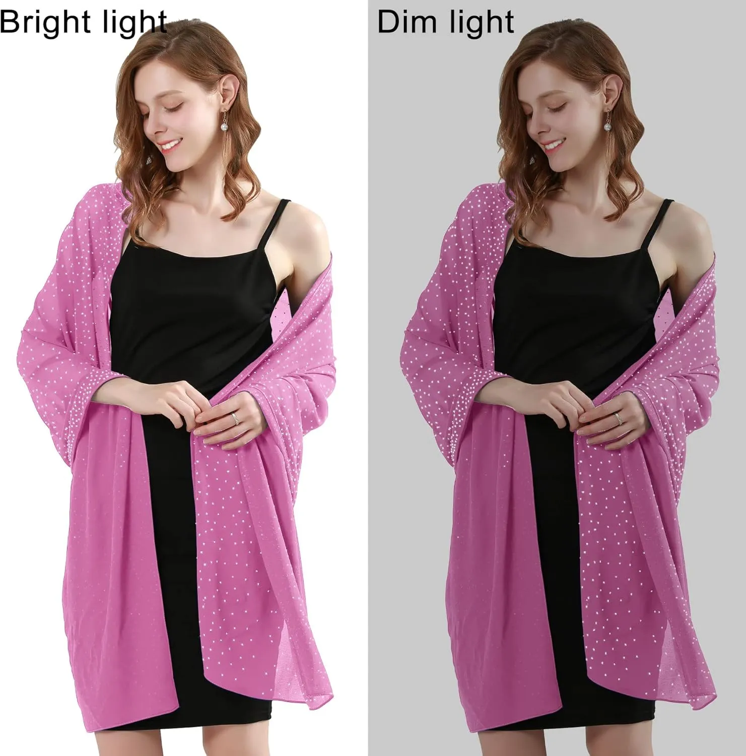 Shine Bright Like a Diamond Chiffon Sparkly Rhinestone Shawls and Wraps for Evening Dresses Weddings