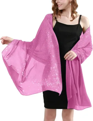 Shine Bright Like a Diamond Chiffon Sparkly Rhinestone Shawls and Wraps for Evening Dresses Weddings