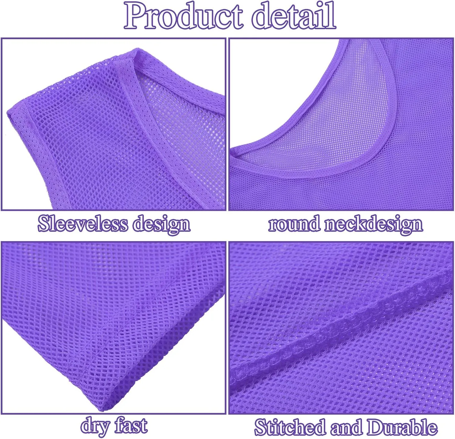 Sintege 12 Pcs Soccer Pinnies Pennies Jersey Scrimmage Vest Sports Practice Jersey Mesh Basketball Vest for Youth Adult Kids