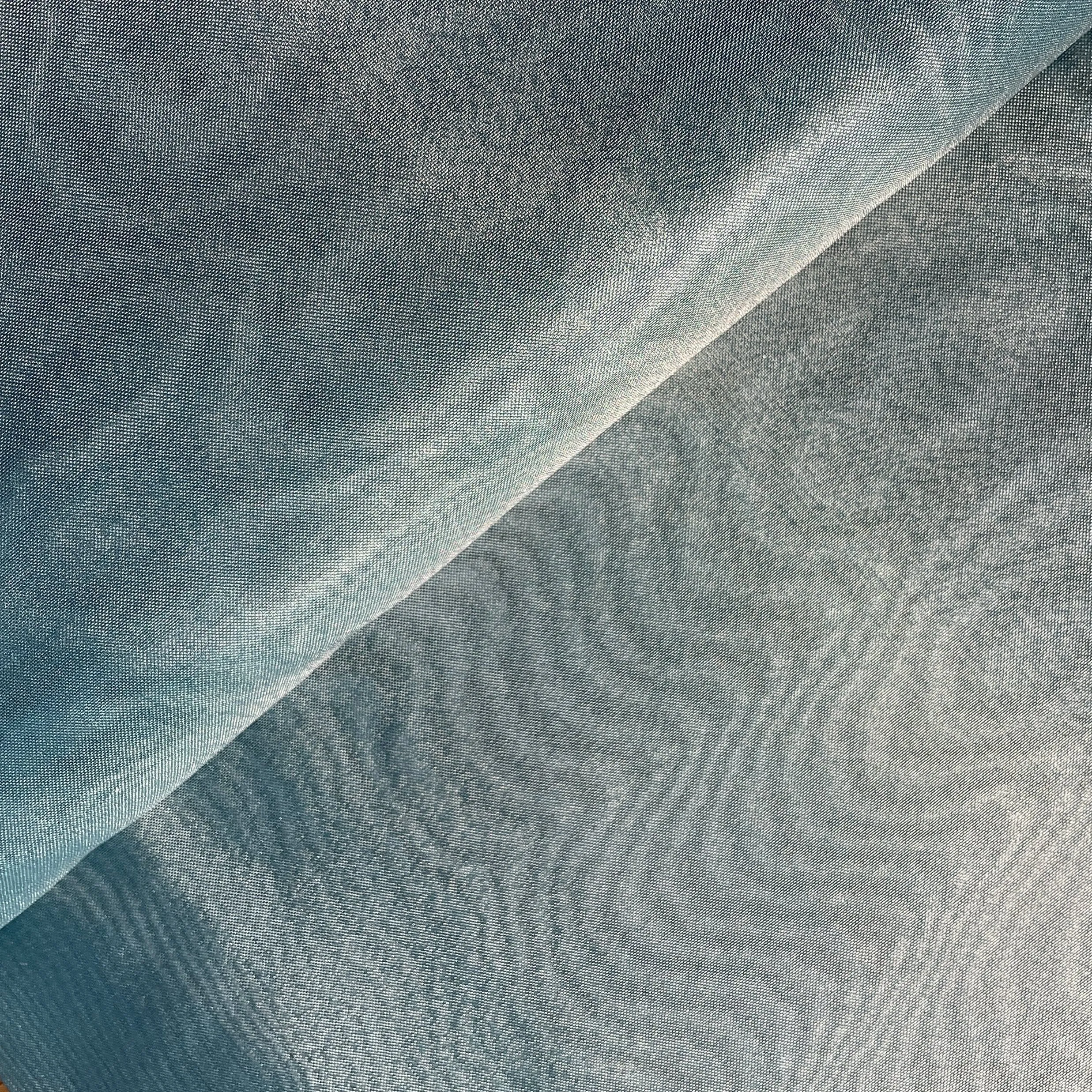 Sky Blue Solid Plain Tissue Fabric 18760