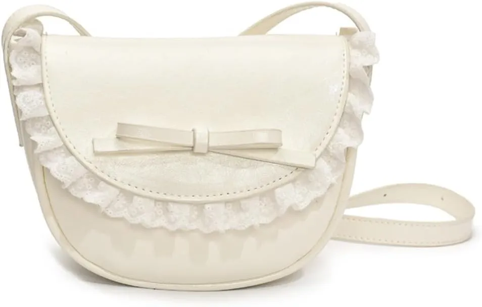 Small Crossbody Bags for Women Bow Purse Saddle Bag Trendy Shoulder Bag Satchel Coquette Aesthetic Leather Cute Handbag
