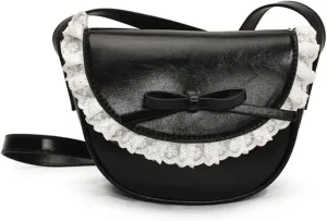 Small Crossbody Bags for Women Bow Purse Saddle Bag Trendy Shoulder Bag Satchel Coquette Aesthetic Leather Cute Handbag