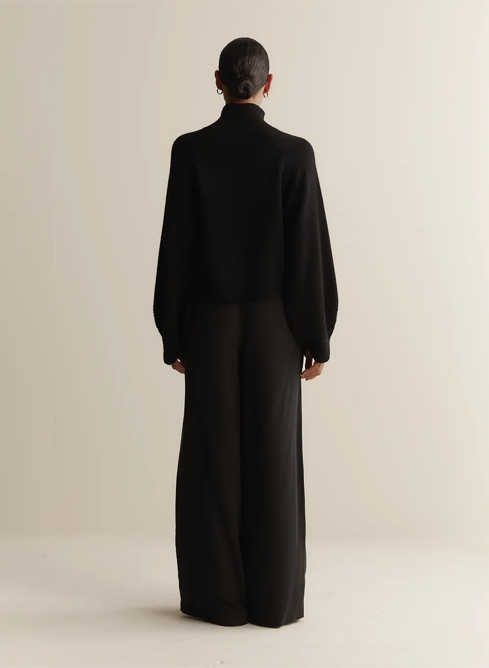 Sophia Silk Palazzo Pant | Sandwash Black