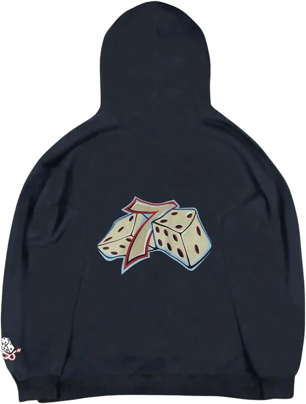 SweatyRocks Women's Hip Hop No.7 Graphic Print Oversized Hoodie Pullover Sweatshirt