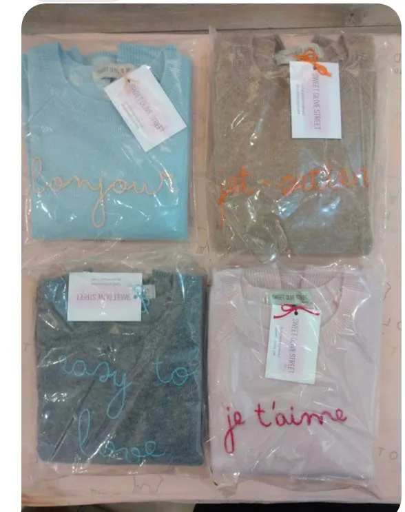 SWEET OLIVE STREET~ Cashmere kids sweater is