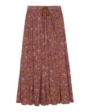The Ripple Skirt. -- Golden Sand Oasis Floral