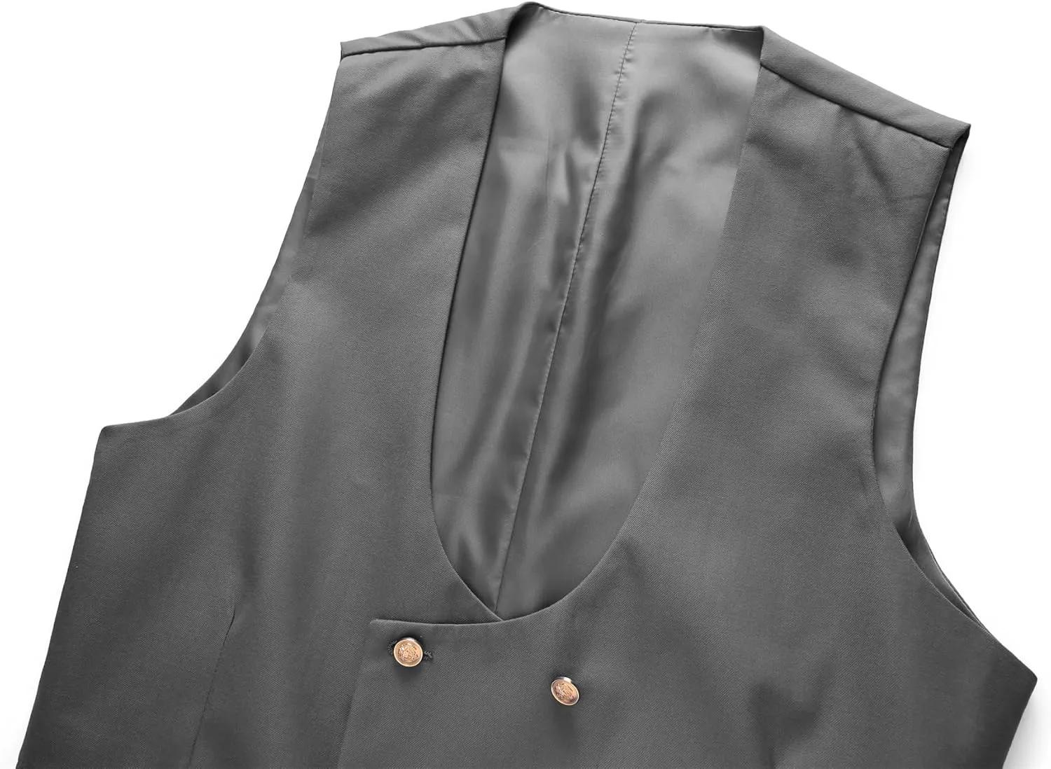 UNINUKOO Mens 3 Piece Tuxedo Suit Set Wedding Dress Prom Suits for Men Solid Color Blazer Men Double Breasted Vest Pantsuit