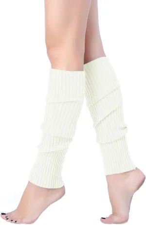 v28 Women Juniors Neon Ribbed Leg Warmers for 80s Eighty's Party Sports Yoga