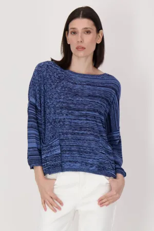 VARIEGATED 3/4 SLEEVE TOP
