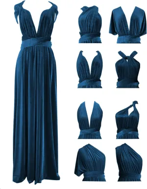 Velvet Infinity Bridesmaid Dress with Bandeau Convertible Formal Dresses Long Multi-Way Evening Gowns