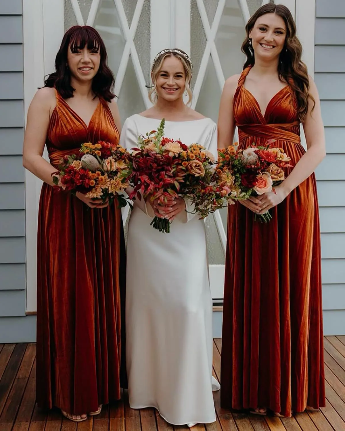 Velvet Infinity Bridesmaid Dress with Bandeau Convertible Formal Dresses Long Multi-Way Evening Gowns