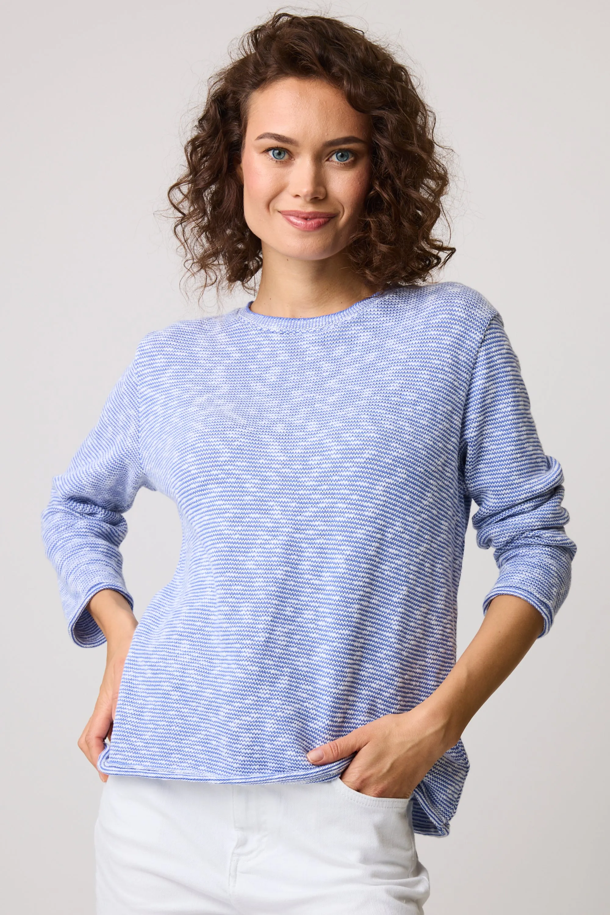 WILLOW TEXTURED CREW TOP