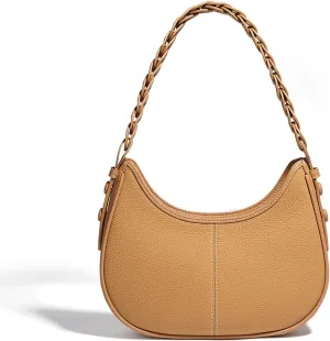 Women Small Shoulder Bags Genuine Leather Handbag Purse Clutch Handbag Evening Bag for Work Travel, One Color, One Size