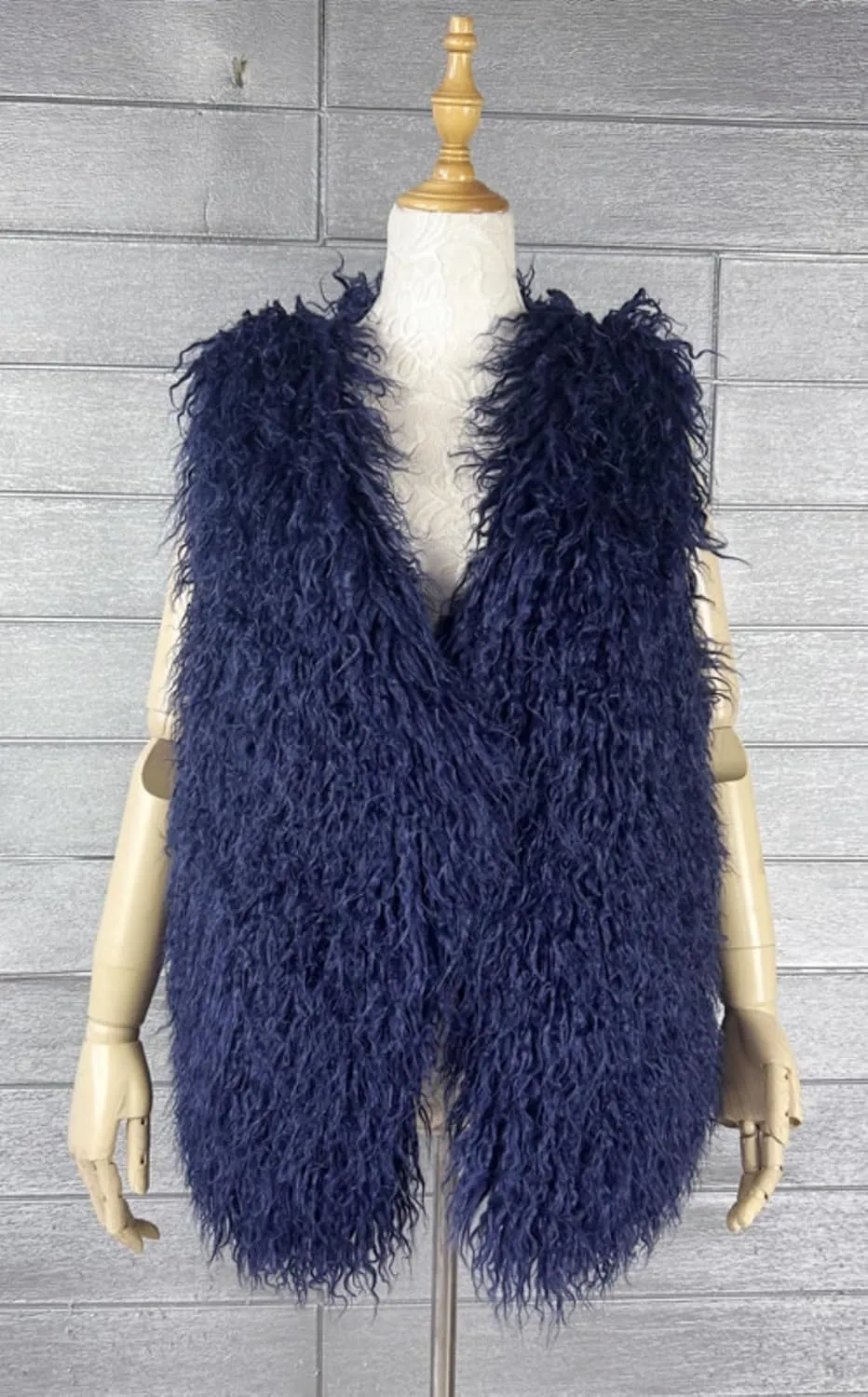 Women's Fluffy Faux Fur Vest,Shaggy Cropped Short Jacket Coat