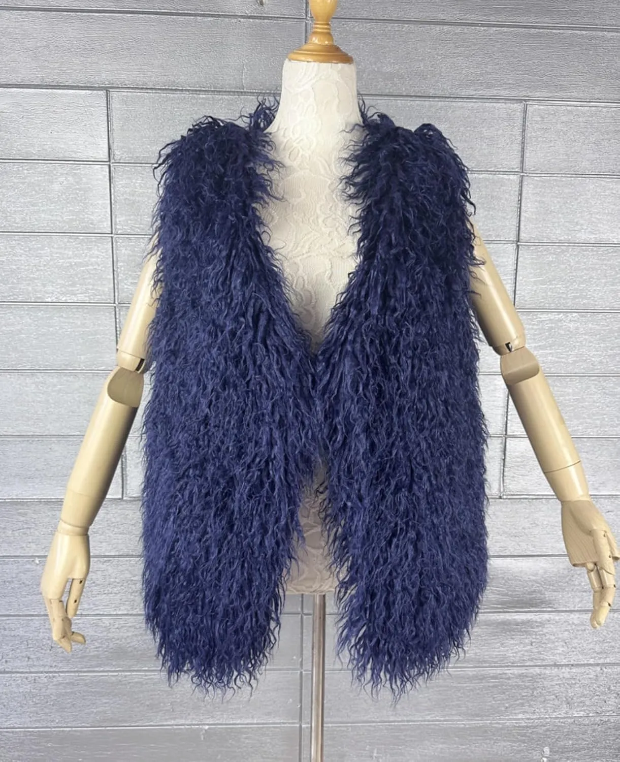 Women's Fluffy Faux Fur Vest,Shaggy Cropped Short Jacket Coat
