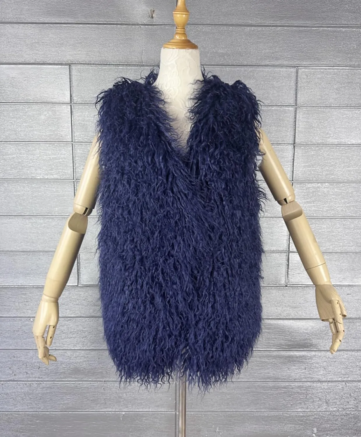Women's Fluffy Faux Fur Vest,Shaggy Cropped Short Jacket Coat