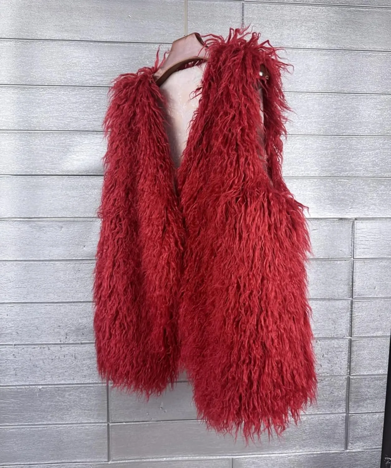 Women's Fluffy Faux Fur Vest,Shaggy Cropped Short Jacket Coat