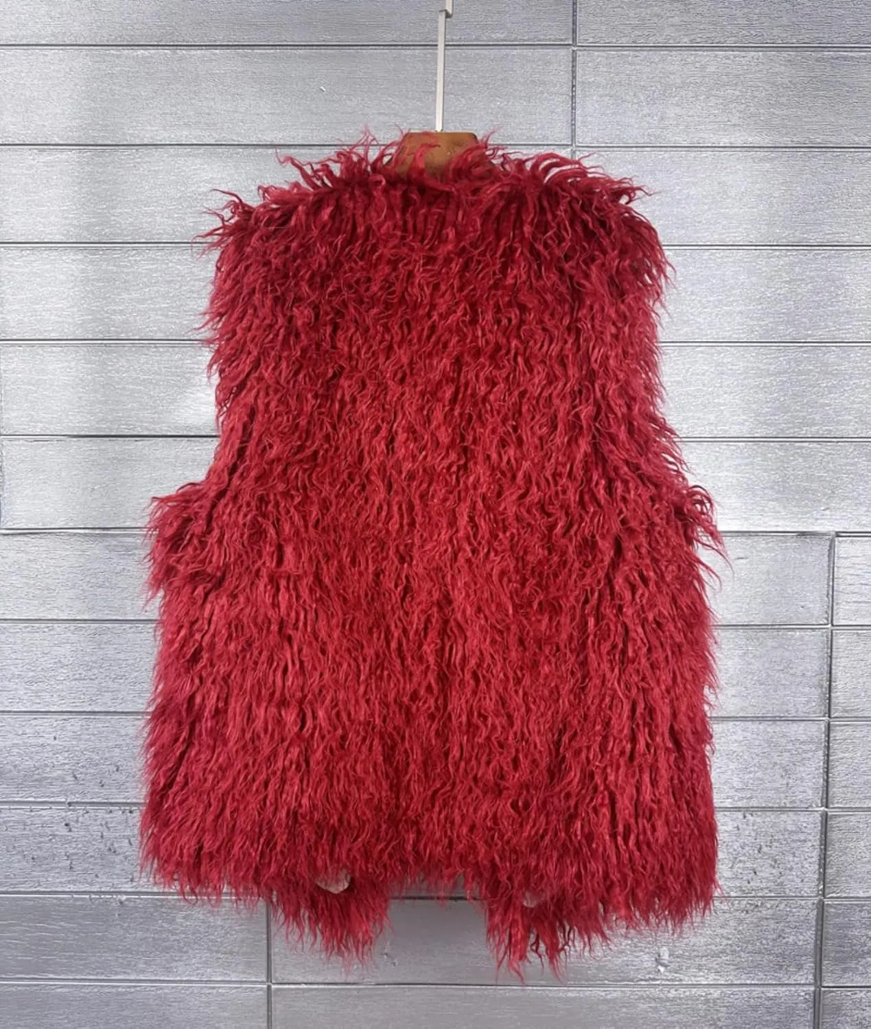 Women's Fluffy Faux Fur Vest,Shaggy Cropped Short Jacket Coat