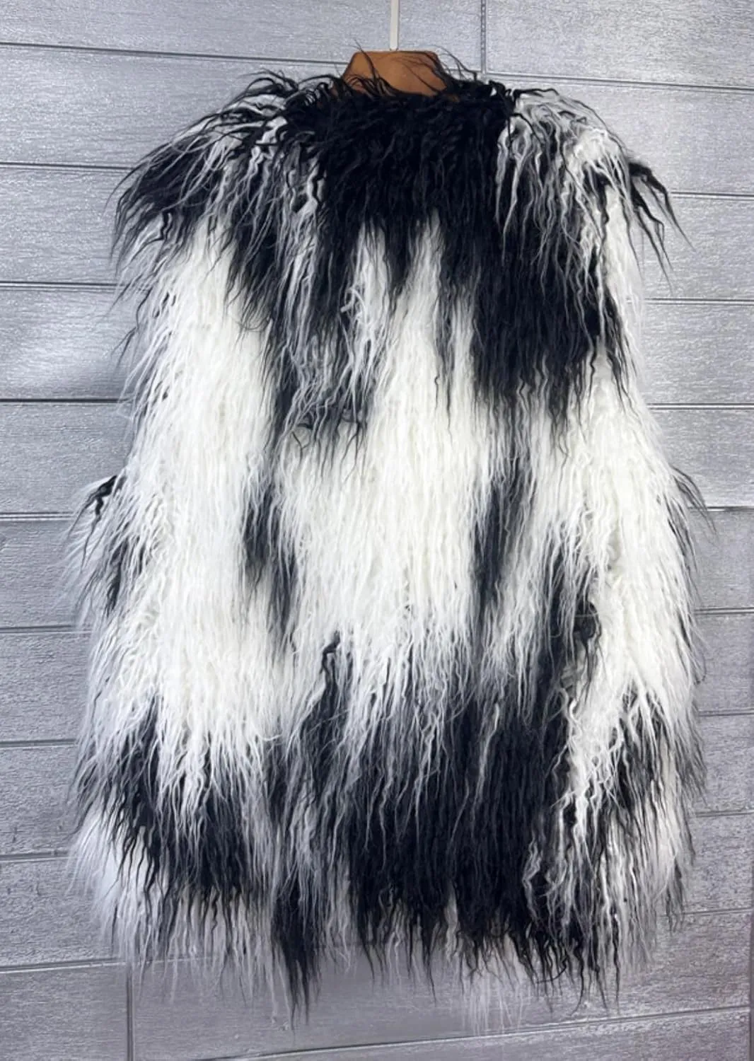 Women's Fluffy Faux Fur Vest,Shaggy Cropped Short Jacket Coat
