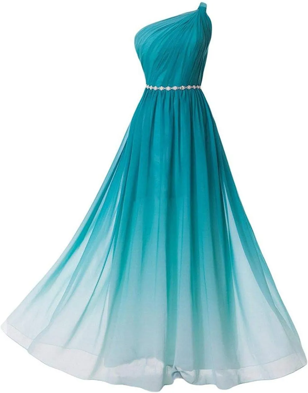 Women's Gradient Prom Dress Formal Evening Gowns Chiffon Long Prom Party Dresses