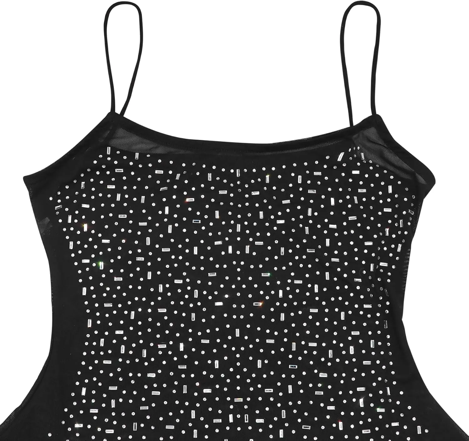 Women's Mesh Rhinestone Cover Up Dress Sparkle Beach Swimwear Coverups Shiny Crystal Sheer Maxi Dresses