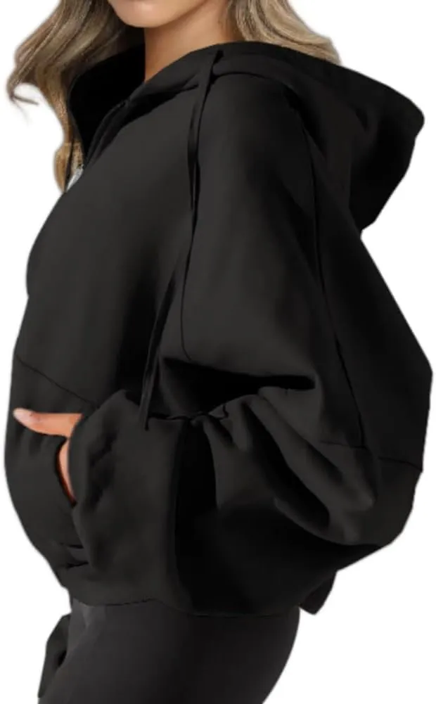 Women's Zip Up Cute Hoodies Fall Jacket Oversized Casual Sweatshirts Jacket Coat for Women
