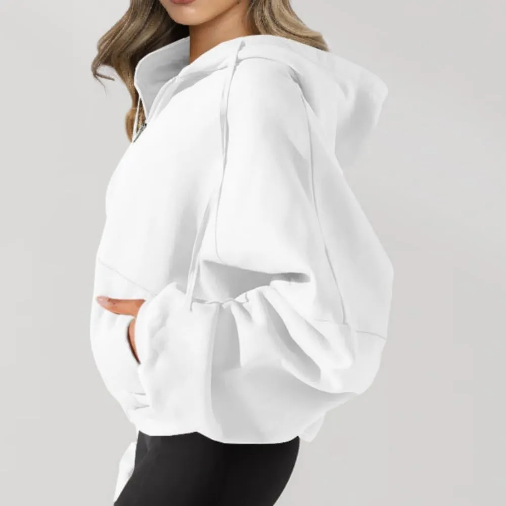 Women's Zip Up Cute Hoodies Fall Jacket Oversized Casual Sweatshirts Jacket Coat for Women