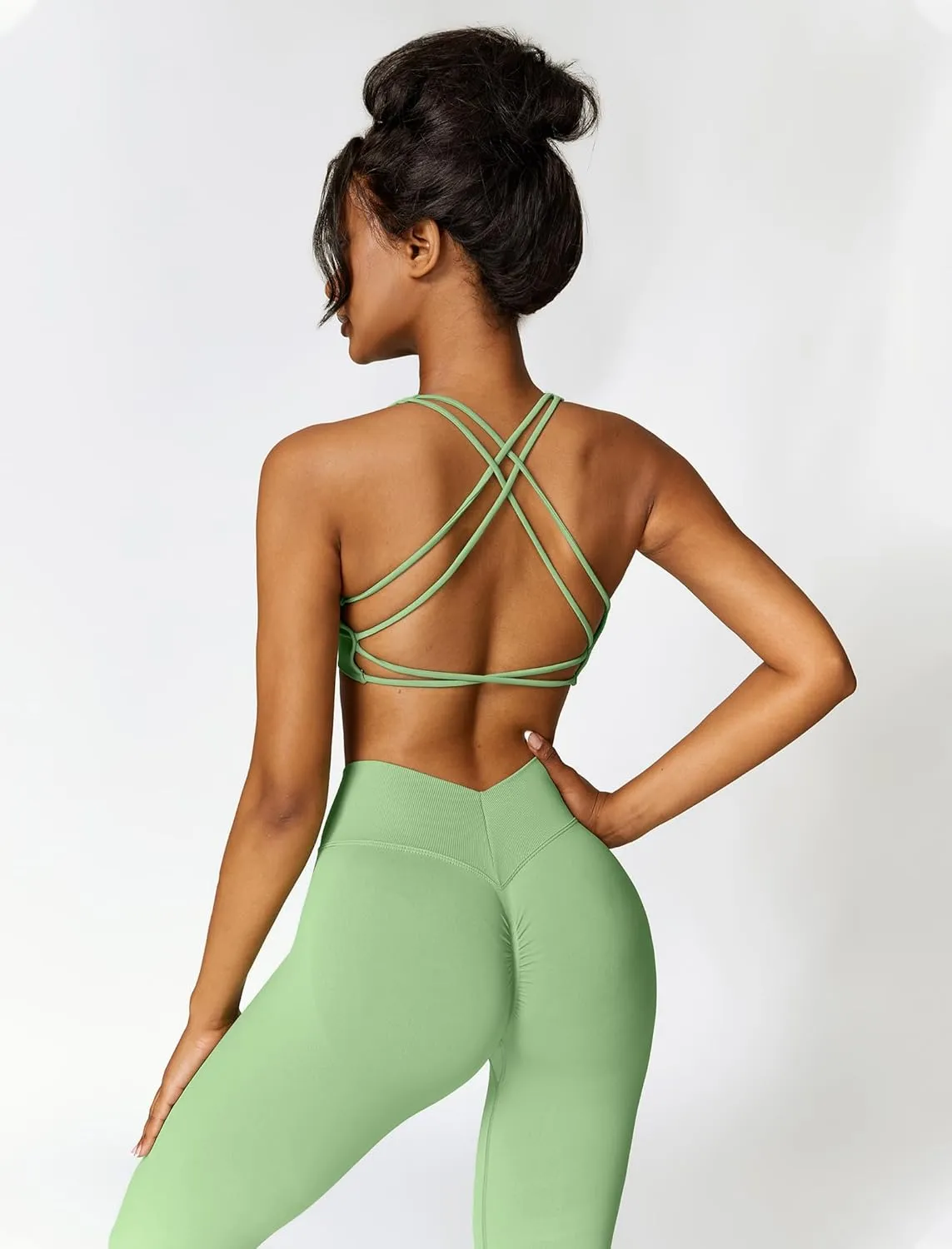 Workout Outfits for Women 2 Piece Sports Bra and High Waist Pants Leggings Women Seamless Yoga Set Gym Clothes Sets