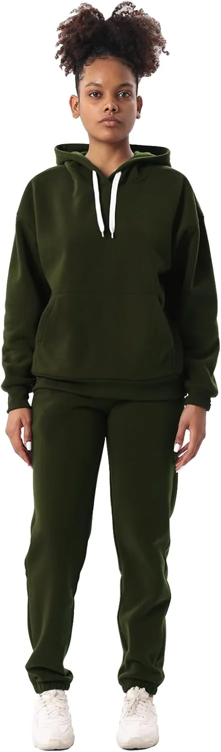Yasumond Women's Two Piece Outfits Sweatsuit Set Jogging Track Suits Zipper Hoodies & Sweatpants