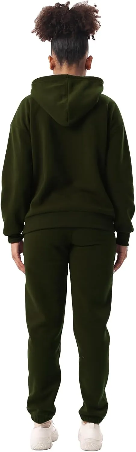 Yasumond Women's Two Piece Outfits Sweatsuit Set Jogging Track Suits Zipper Hoodies & Sweatpants