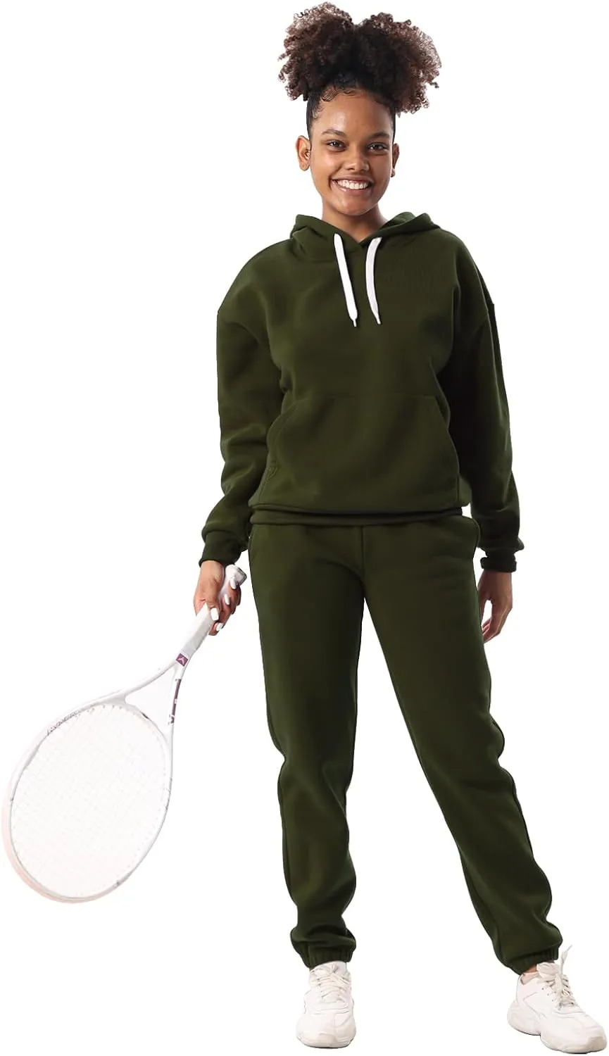 Yasumond Women's Two Piece Outfits Sweatsuit Set Jogging Track Suits Zipper Hoodies & Sweatpants