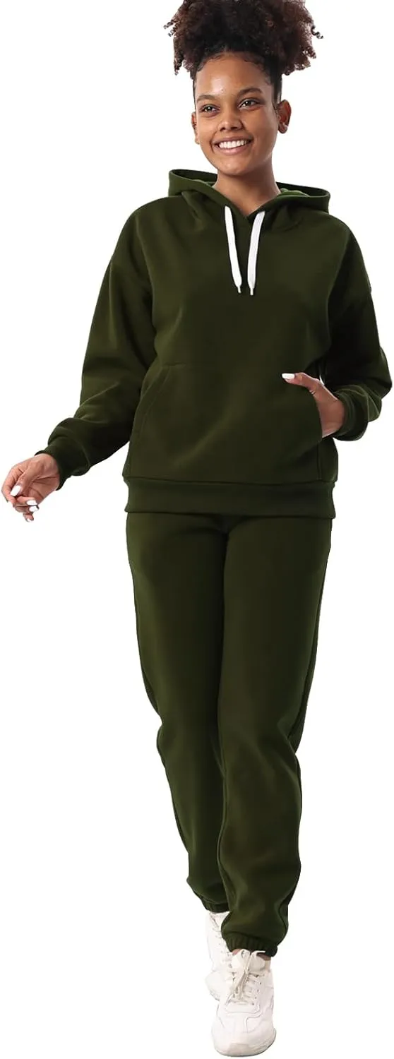 Yasumond Women's Two Piece Outfits Sweatsuit Set Jogging Track Suits Zipper Hoodies & Sweatpants